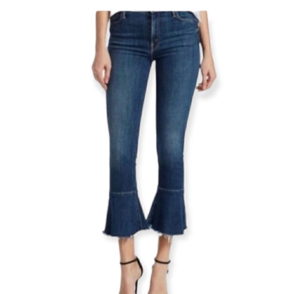 Blank NYC Jeans | Blanknyc Frayed Hem Ruffle Bottom Crop Jeans Size: 28